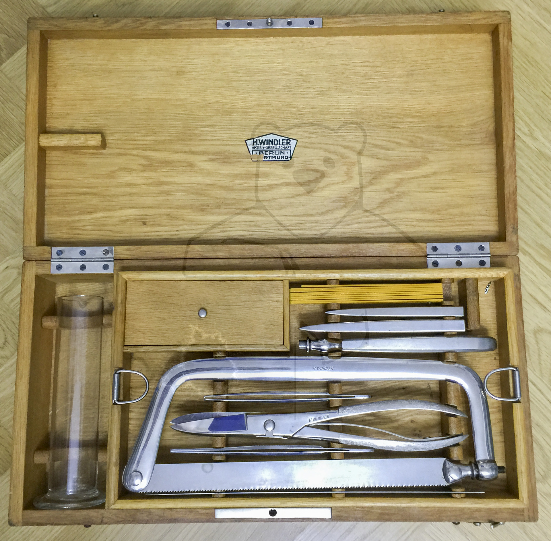 Instrumentenbox zur Amputation, ca. 1910'er Jahre, Obere Lage